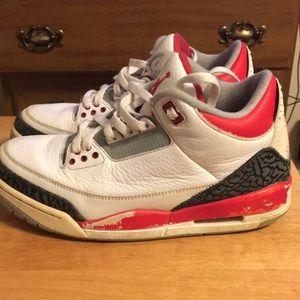 Fire red 3s